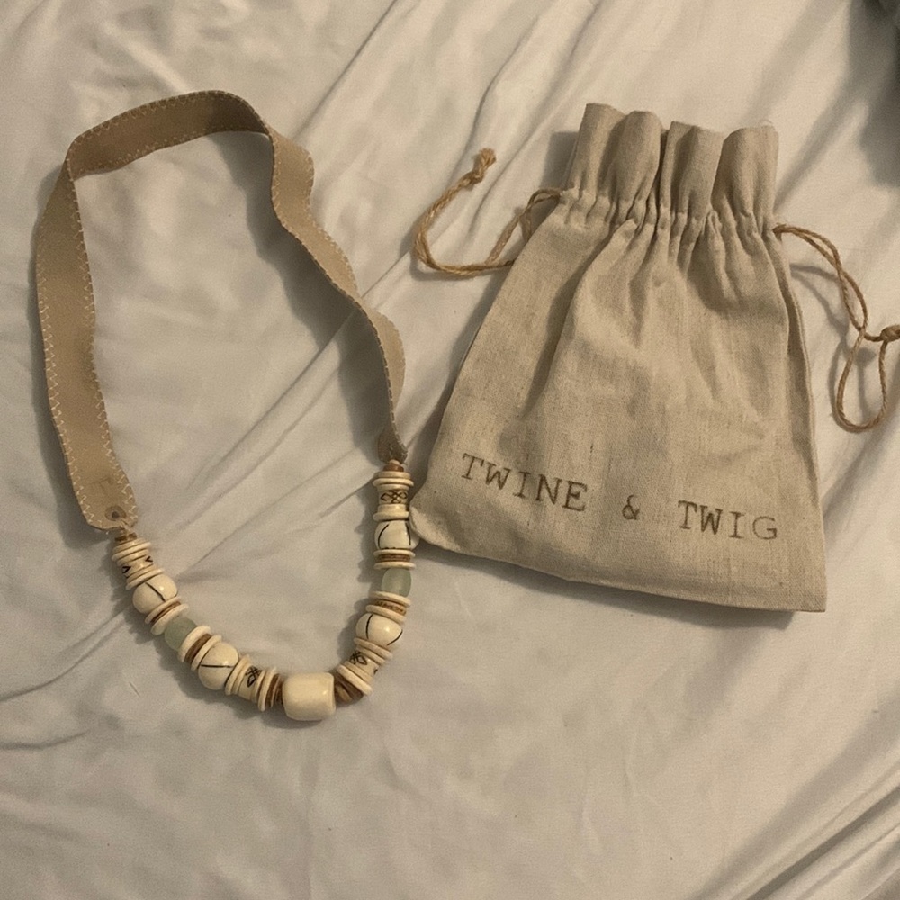 Twine and twig necklace
